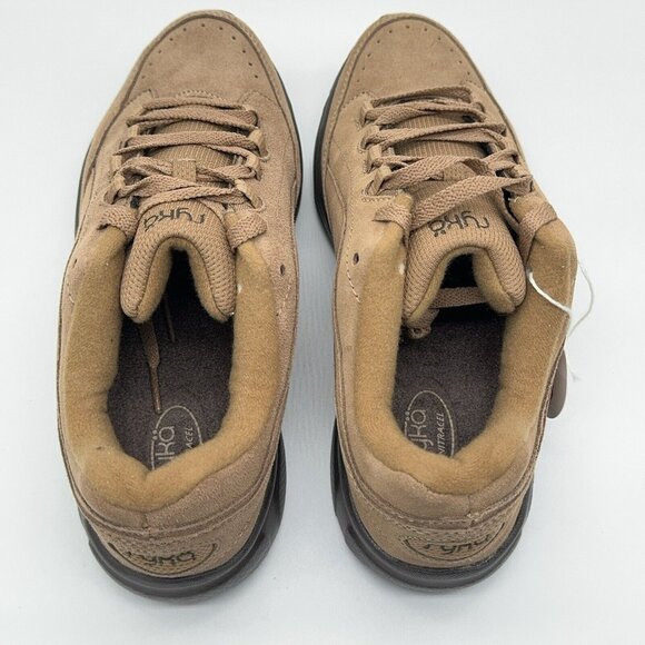Ryka Suede Walking Sneakers Catalyst III Sand Brown Arch Support Lace Up 9 Wide - Picture 5 of 11